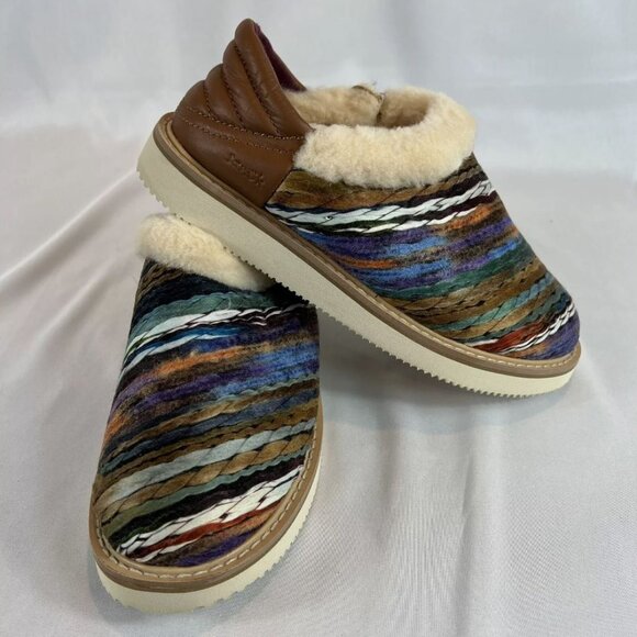 Sanuk Shoes - Sanuk Cozy Vibe Low SM Rad Yarn Women's Casual Slipper Shoe Multicolor Women’s 7